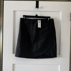 Abercrombie & Fitch vegan leather Black Mini Skirt